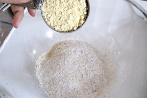 Combine Baking Powder & Flours